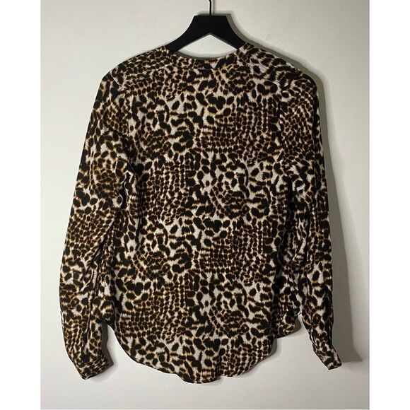 Twelfth Street By Cynthia Vincent Silk Animal Print Blouse - Picture 2 of 8